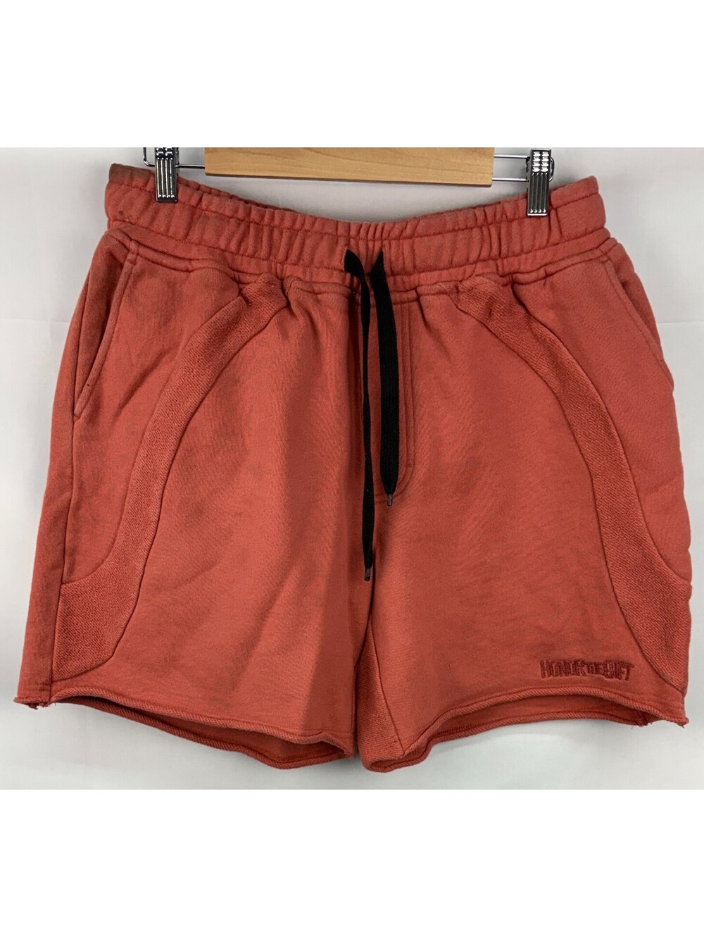 Honor the Gift Men's L Spell Out Rust Colored Drawstring Sweat Shorts